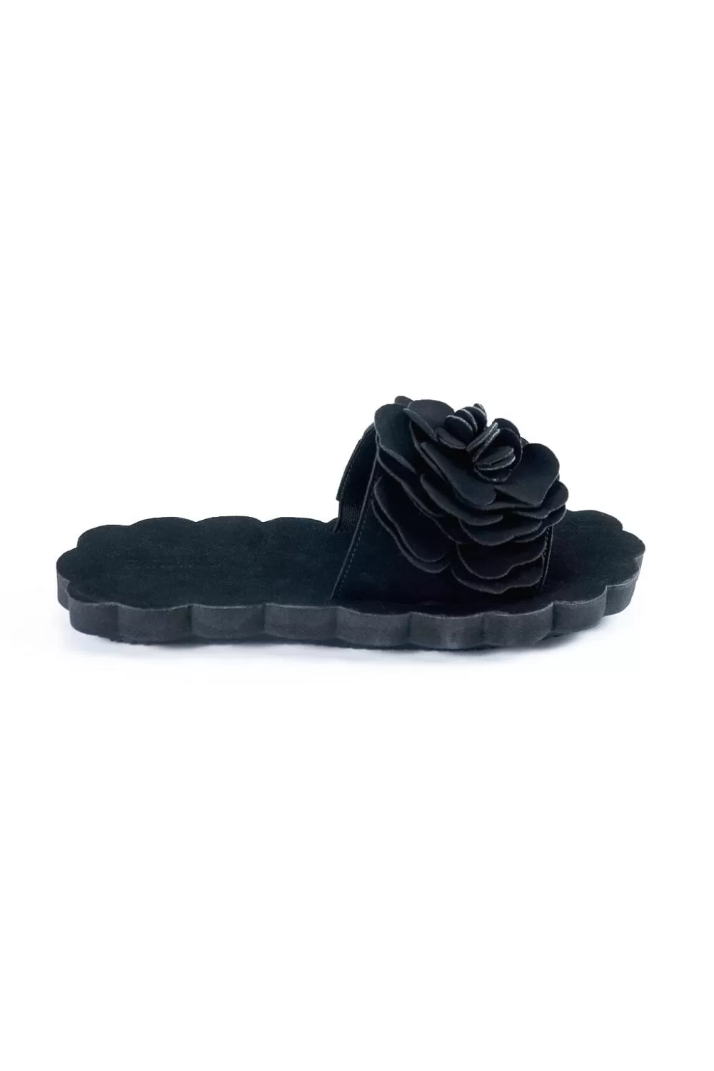 Black Flower Cloud Slide Sandal | FARM Rio Store