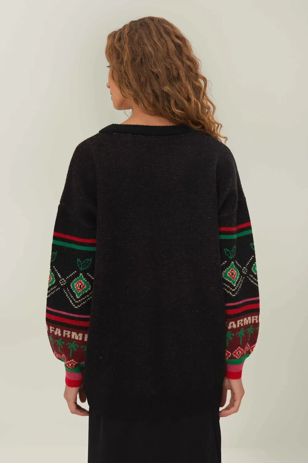 Black Hohoho Knit Sweater | FARM Rio Store