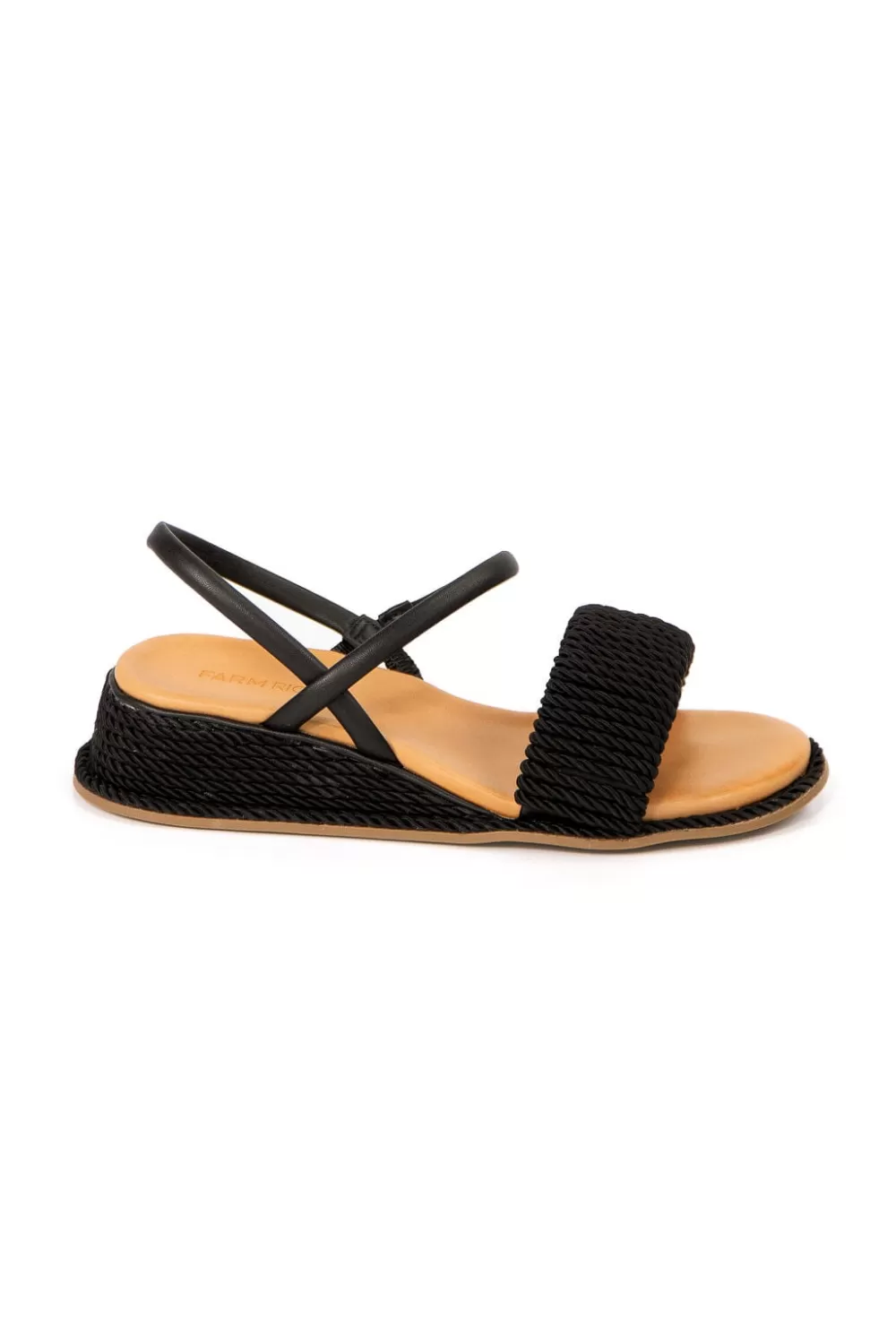 Black Wedge Espadrille Sandal | FARM Rio Cheap