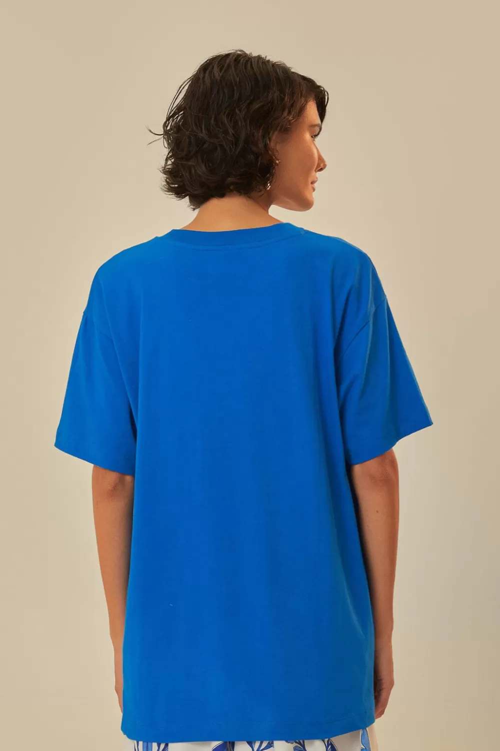 Blue Organic Cotton Relaxed T-Shirt | FARM Rio Cheap