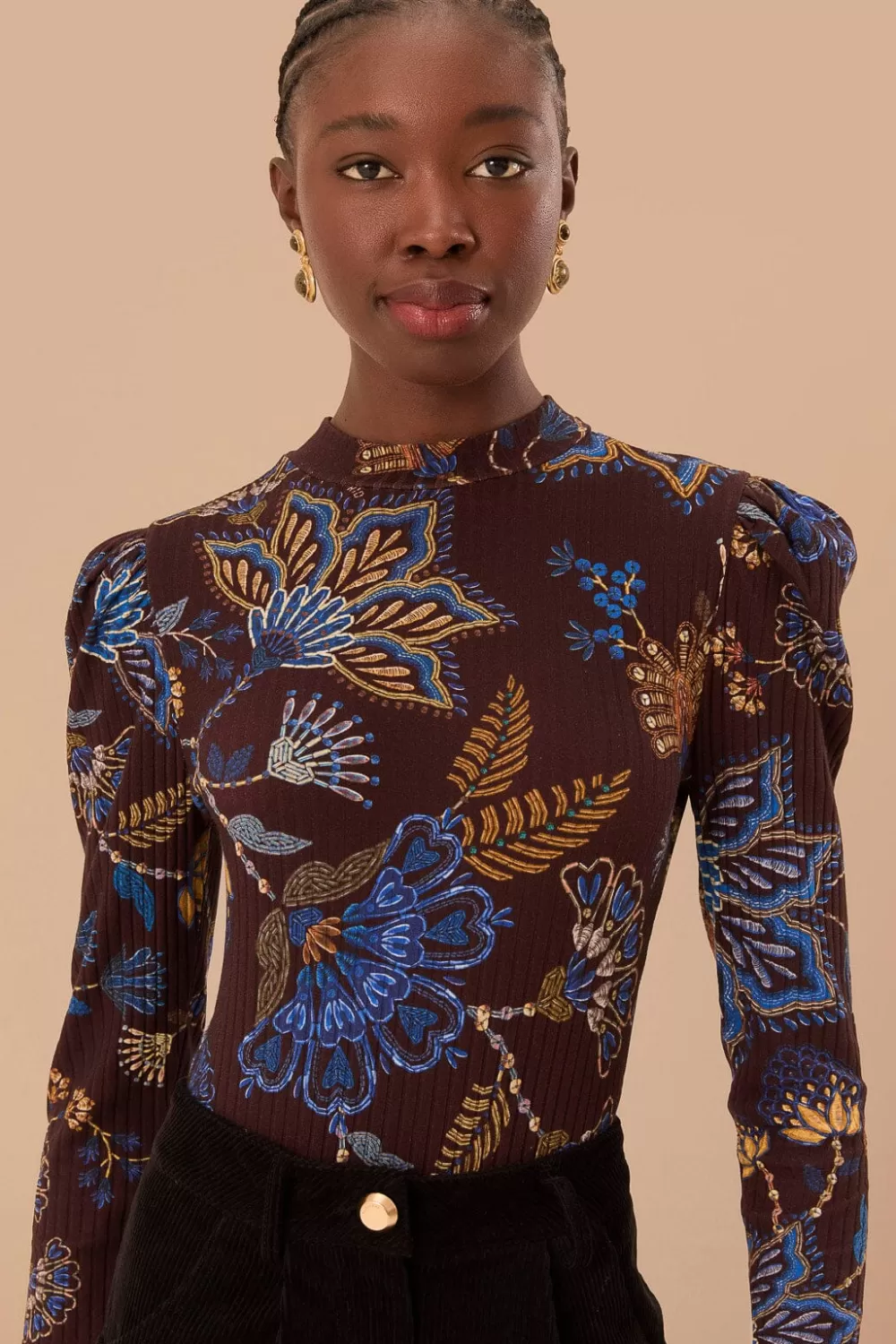 Brown Embroidered Garden Bodysuit | FARM Rio Sale