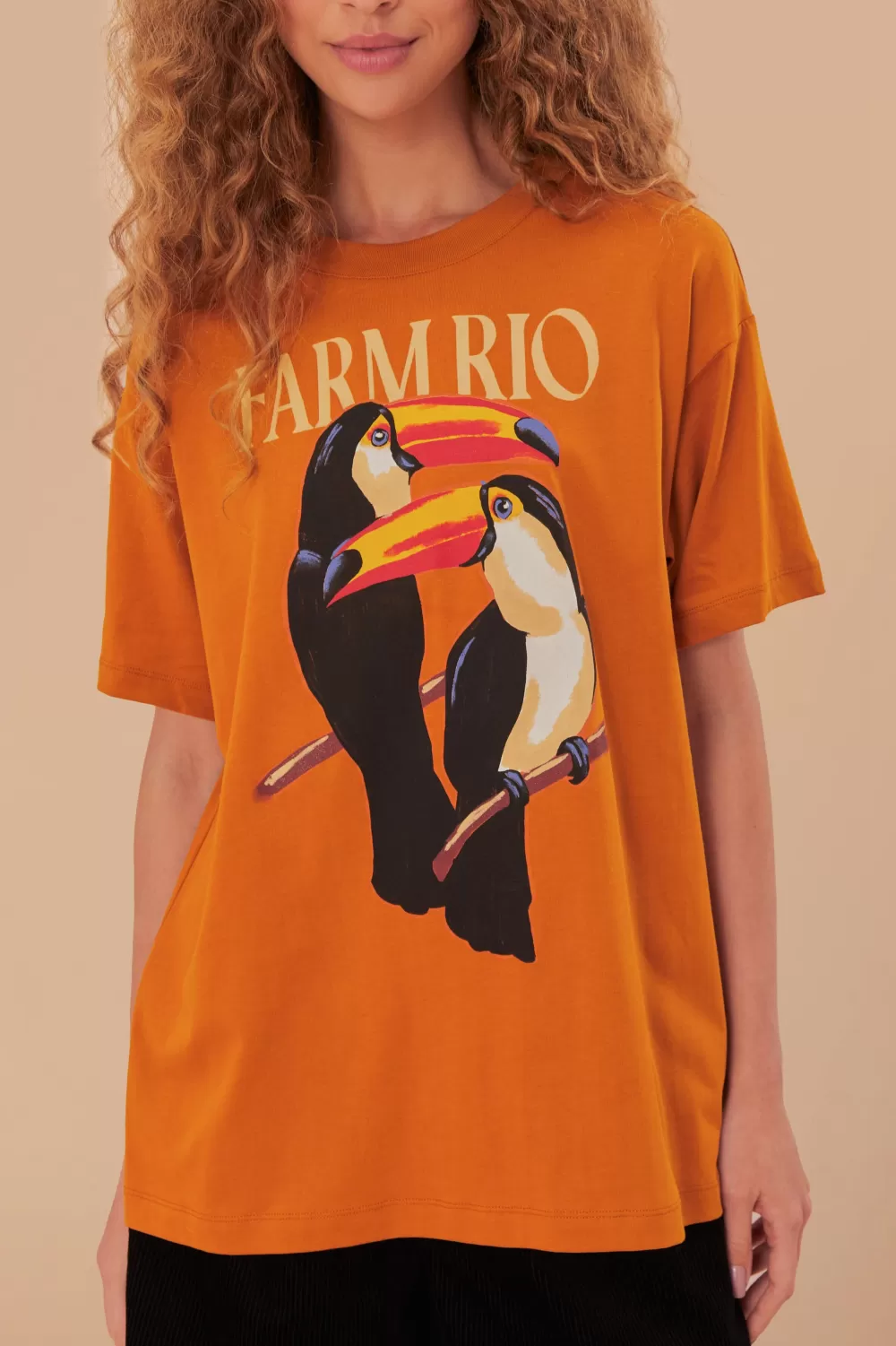 Brown Toucan Organic Cotton Relaxed T-Shirt | FARM Rio Clearance