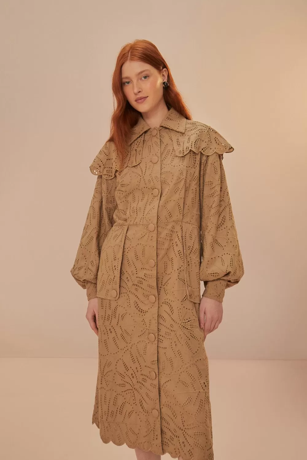 Brown Laise Trench Coat | FARM Rio Clearance