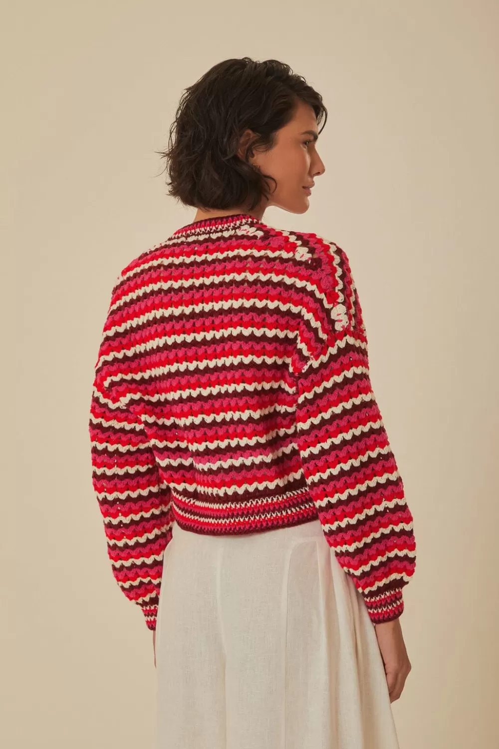 Colorful Stripes Crochet Cardigan | FARM Rio Best Sale