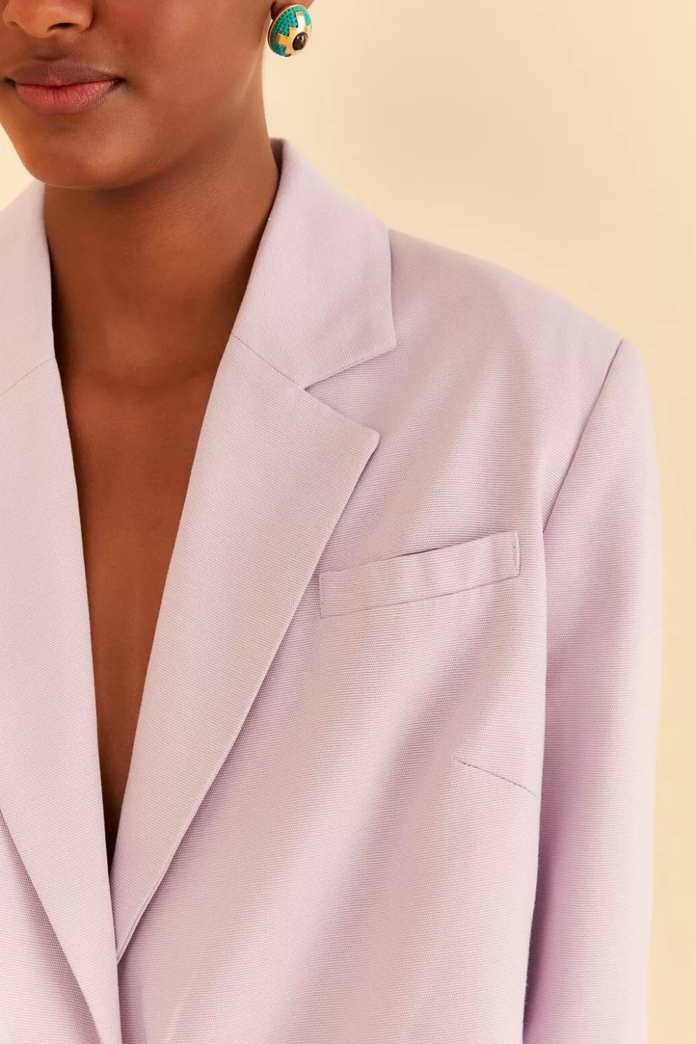 Lilac Cut Out Blazer | FARM Rio Fashion