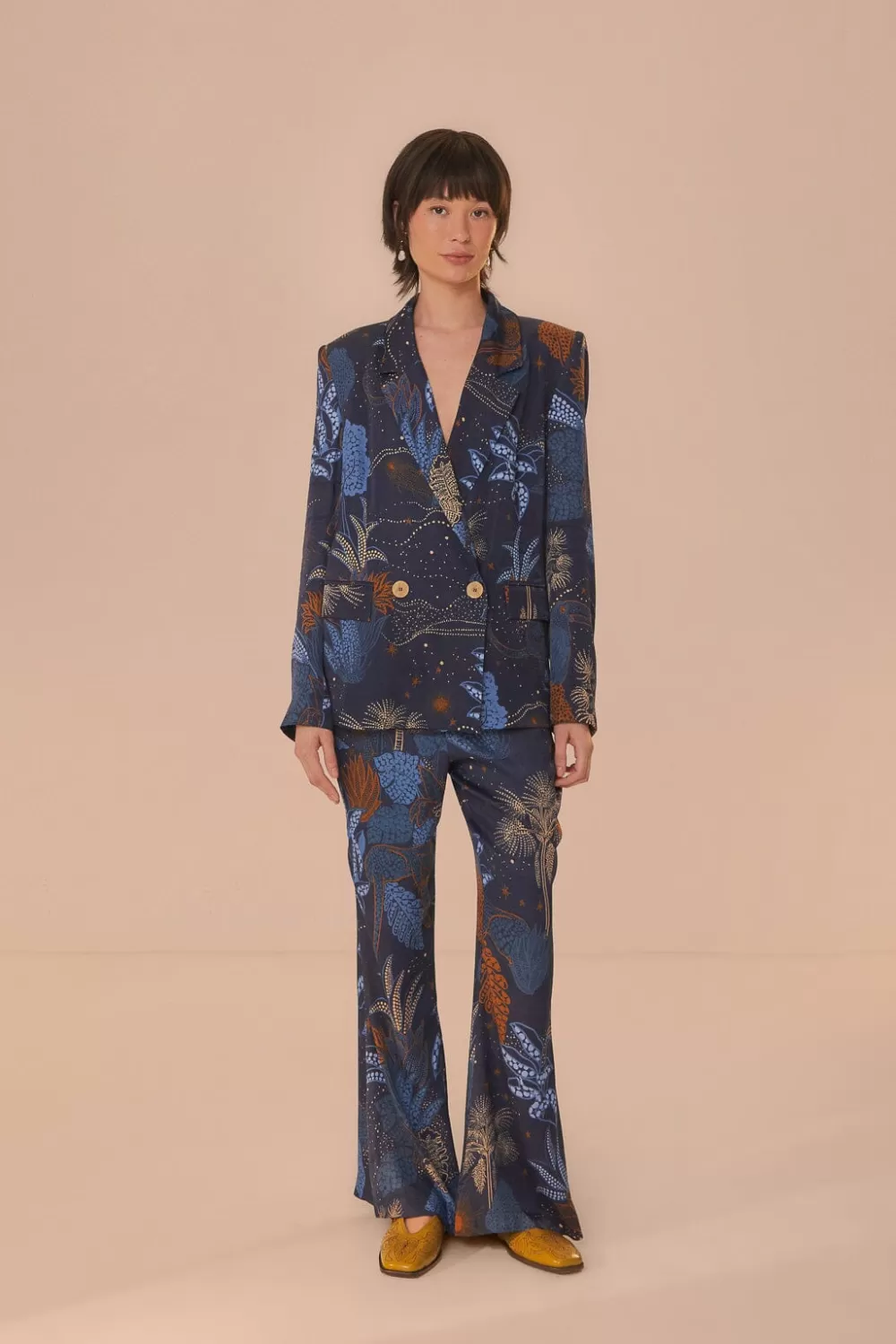 Navy Blue Night Jungle Blazer | FARM Rio Cheap