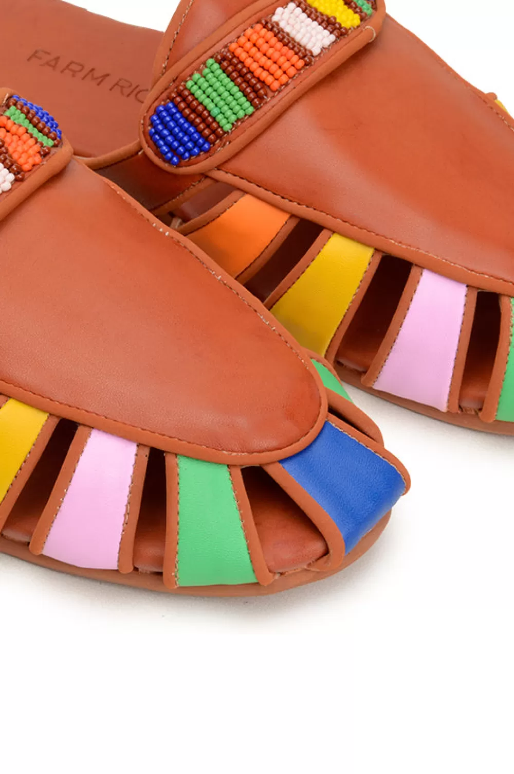 RUST RAINBOW BEADED MULE | FARM Rio Flash Sale