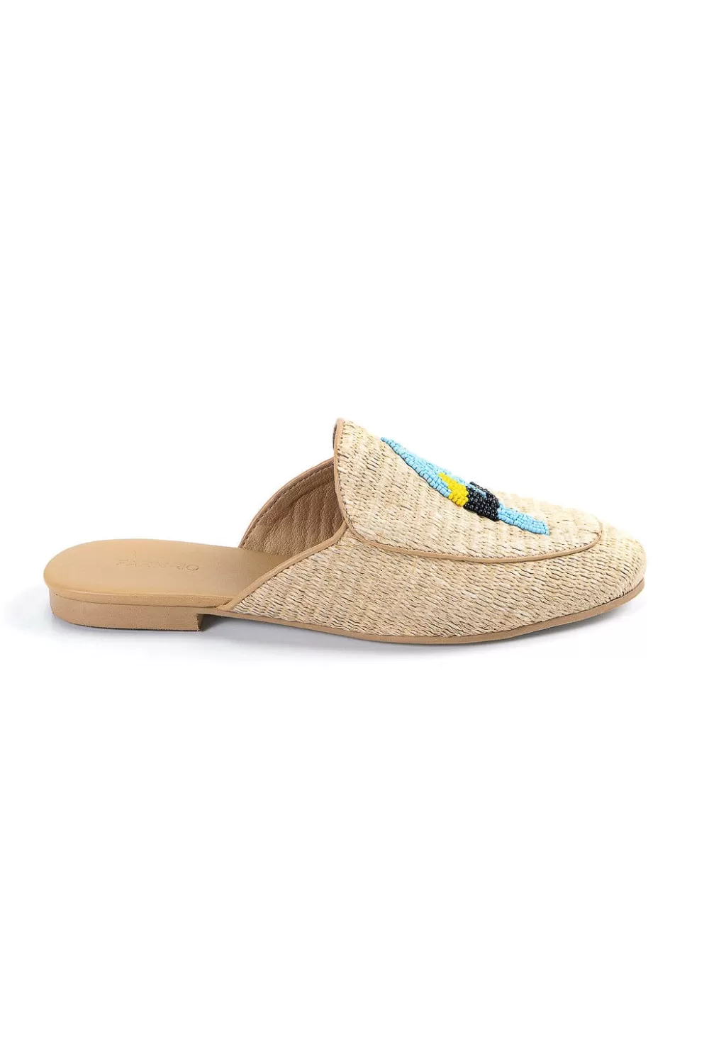 Sand Macaw Artisanal Loafer Mule | FARM Rio Clearance